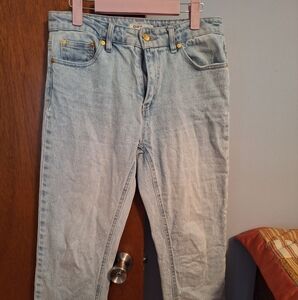 Oat New York Women's Straight Leg Light Blue Denim Jeans Size 6